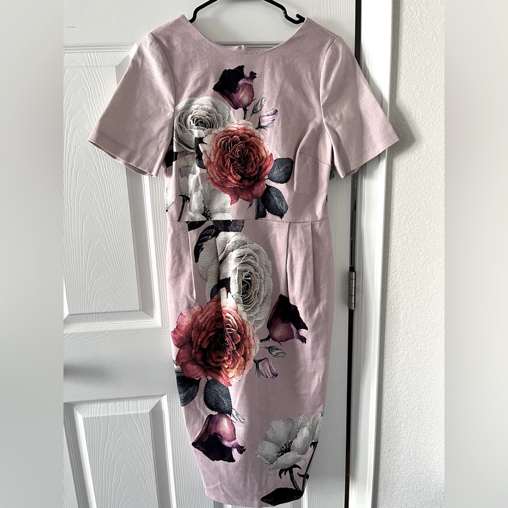 ASOS Midi Flower Print Dress, size 6